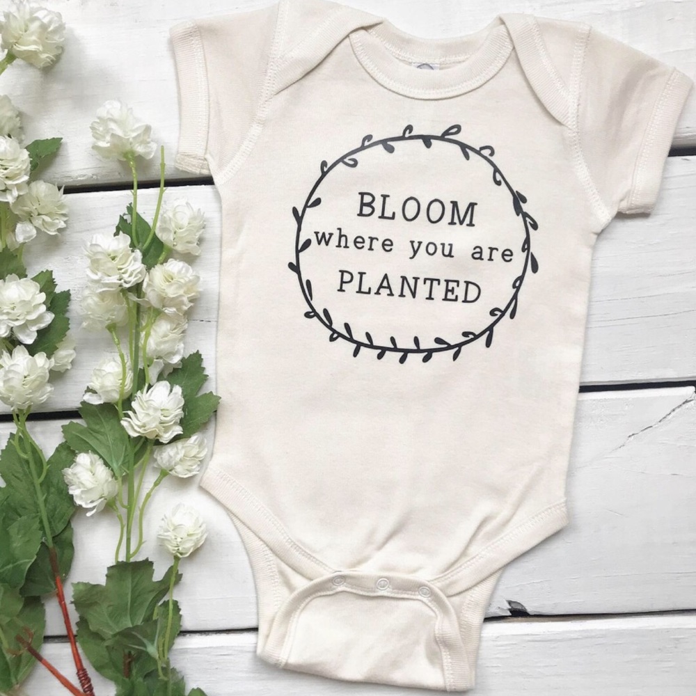 Organic cotton handmade onesie size 3-6 months